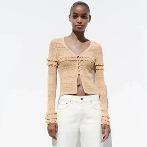 ZARA POINTELLE KNIT JACKET